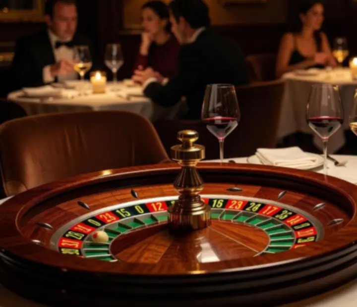 Pack Prestige Sommelier avec tables de jeu et station sommelier au sein d'un restaurant gastronomique.